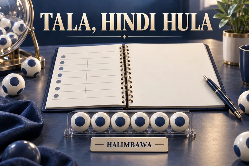 Orihinal na ilustrasyong lottery: Historical count interpretation. Mga halimbawang label, hindi aktuwal na result.